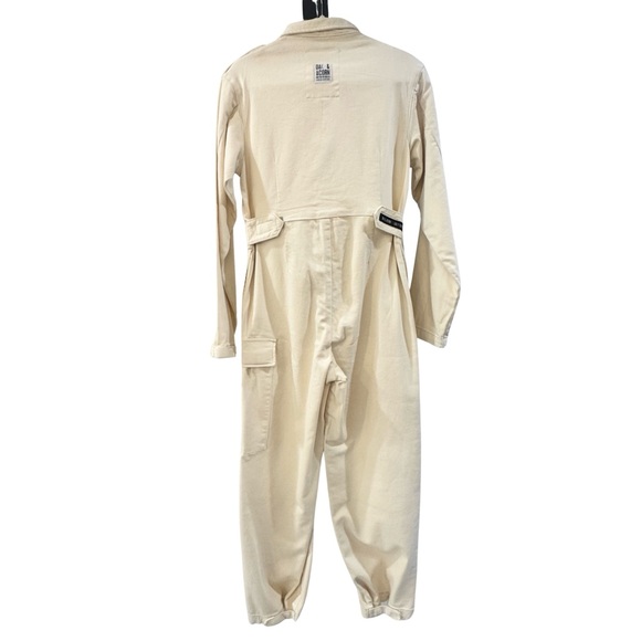 Oak & Acorn Rebelle Reserve Coverall Jumpsuit Ecru Utility Denim XS NWT - Picture 8 of 12